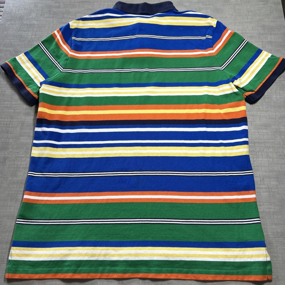 Polo Ralph Lauren Men's XL Colorful Multi Color Striped Short Sleeve Shirt Pony - Picture 7 of 7